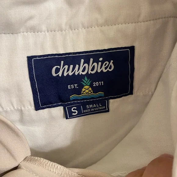 CHUBBIES 6” EVERYWEAR SHORTS MENS SMALL TAN DRAWSTRING EVERYDAY CASUAL SHORT EUC - Picture 6 of 15